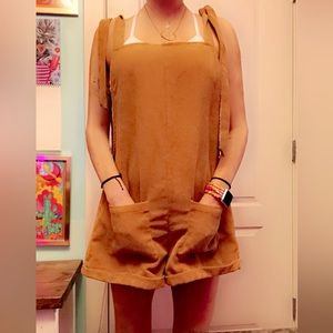 Corduroy adjustable romper